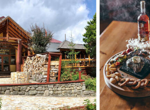 Lahodný hovädzí steak na lávovom kameni v reštaurácii Svišť v Novom Smokovci.