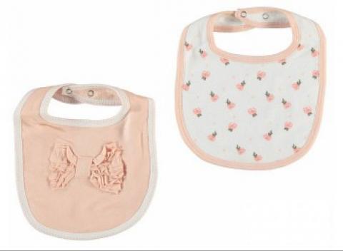 Skvelá sada kojeneckých podbradníkov pre dievčatká. Podbradníky sú vyrobené z príjemného materiálu so zapínaním na patent.