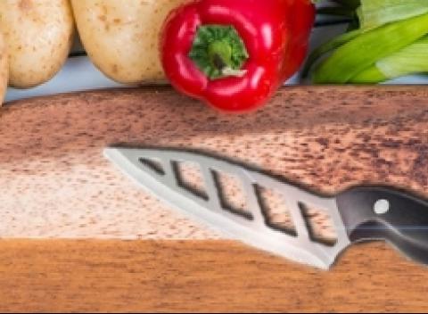 V žiadnej kuchyni nesmie chýbať kvalitný nôž, preto máme pre vás nôž značky AERO KNIFE. Nepotrebuje ostrenie a nakrájate s ním všetko. 