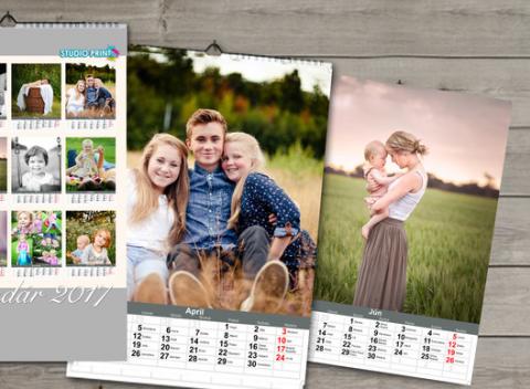 Extra veľký kalendár z vašich fotiek. Kalendáre sú navrhnuté v nadčasovej šablóne, ktorá nechá fotografie náležite vyniknúť.
