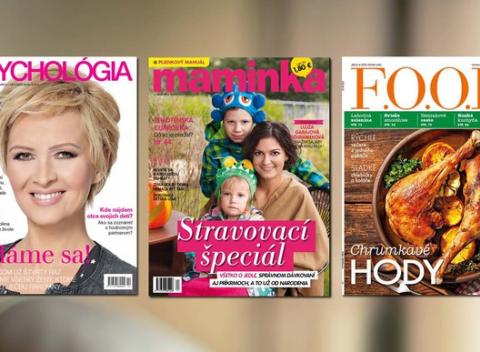 Ročné predplatné časopisov pre celú rodinu - až 6 titulov: Šikovníček, Moja Psychológia, Moje Zdravie, ForMen, F.O.O.D. alebo Maminka.