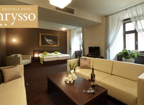 Nakuknite z okna do mestského čara krásnych Košíc a užite si luxusný pobyt v Boutique Hotel Chrysso**** s raňajkami a vstupom do wellness.