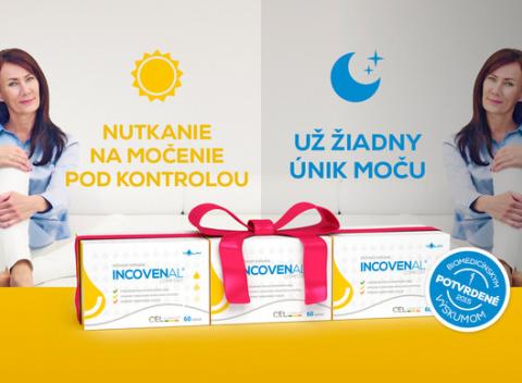 INCOVENAL® comfort, prvá nehormonálna tabletka. Účinné a klinicky overené riešenie samovoľného úniku moču a nutkania na močenie u žien. 