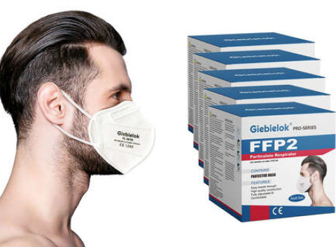Balenie extra jemných ochranných respirátorov Giebielok, Pro Series FFP2.