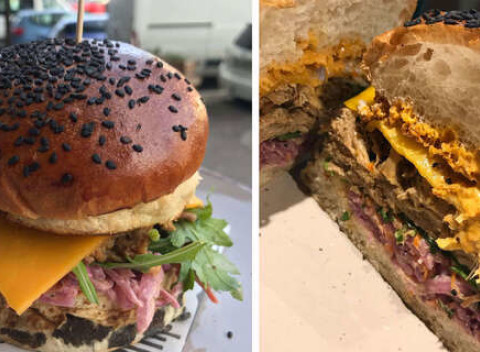 Žravka Bistro: Žravka burger so sladkou bodkou, so sebou take away.