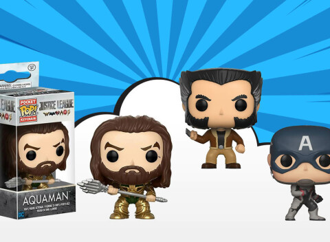 Roztomilé kľúčenky Funky POP - komiksové postavičky Marvel a DC Comics.