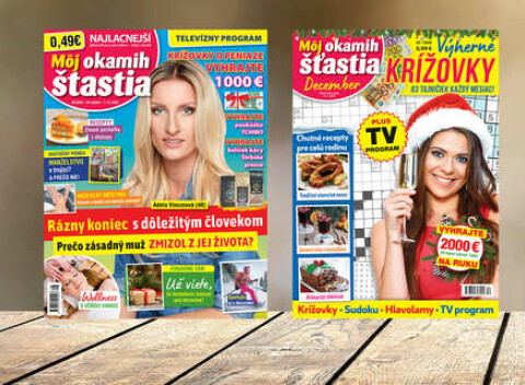 Ročné predplatné časopisu Môj okamih šťastia a Môj okamih šťastia KRÍŽOVKY.
