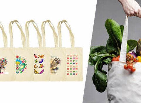 Štýlová bavlnená taška s vlastnou potlačou, aj s dopravou, na výber z 11 motívov.