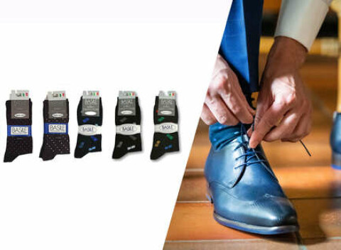 Luxusné bavlnené talianske pánske ponožky - uni veľkosť.