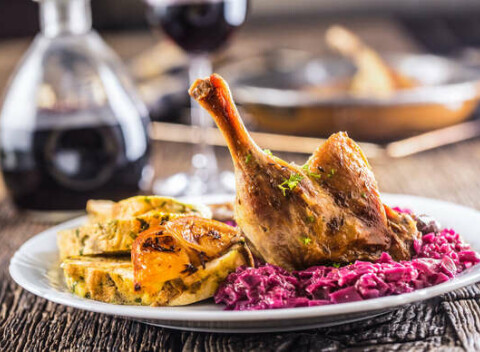 Kačacie stehno v Grand Mothers Slovak Pub pod Michalskou bránou.