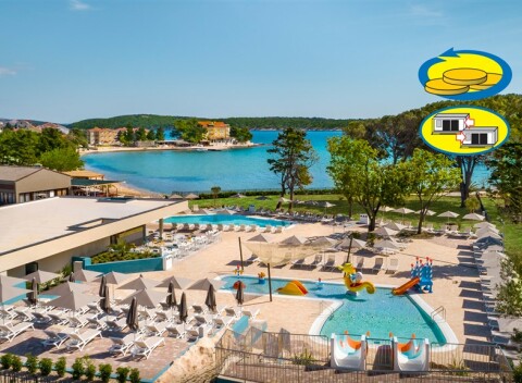 Chorvátsko: pobyt s ubytovaním v Camping Imperial pri krásnej kamienkovej pláži, Vodice.