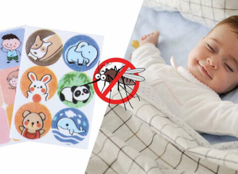 Prírodný repelent proti komárom vonku – 72 náplastí s jednoduchou aplikáciou.