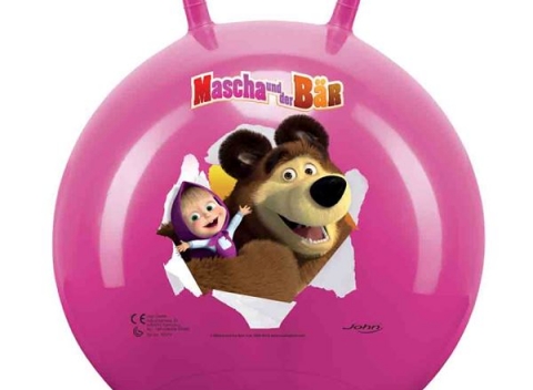 Hopsadlo Máša a Medveď, fialové 45-50 cm, je detská skákacia lopta vhodná pre zábavu a cvičenie.