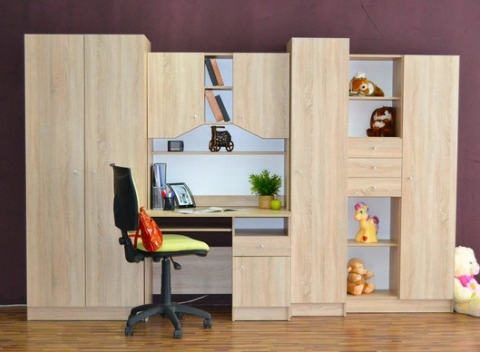 Detská izba SENIOR A - originálny slovenský nábytok v 4 farebných prevedeniach.