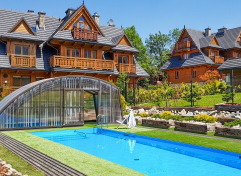 Poľské Tatry: Zakopané v Sun & Snow Resorts Lipki Park *** s raňajkami, vonkajším bazénom a saunou.