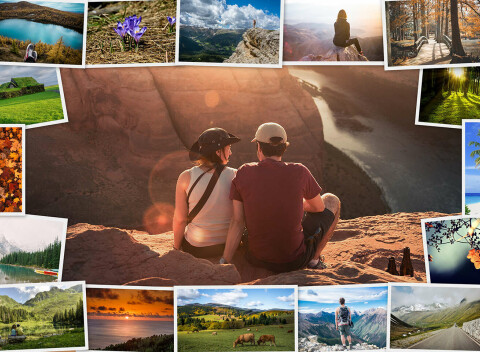 Koláž na plátne z vlastných fotografií - veľa rozmerov na výber.