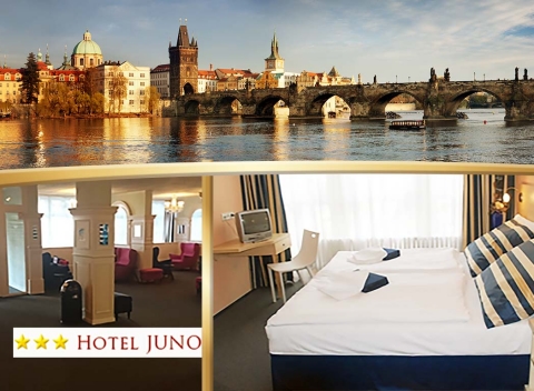 Užite si očarujúcu českú metropolu Prahu s ubytovaním v hoteli Juno*** v pokojnej vilovej štvrti.