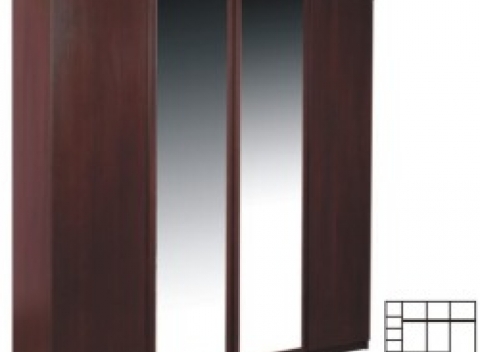 TEMPO KONDELA PELLO TYP 23 skriňa so zrkadlom, sosna lareto