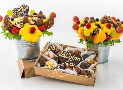 Zdravé ovocné kytice či ovocná bonboniéra s belgickou čokoládou...a nielen zdravé, ale aj chutné!