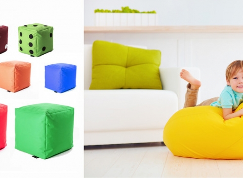 Vysoko kvalitný sedací vak v tvare hracej kocky BulliBag®. Vyrobené v ČR.