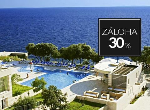 Dovolenka v modernom hoteli na chorvátskom ostrove Pag s polpenziou a wellness.