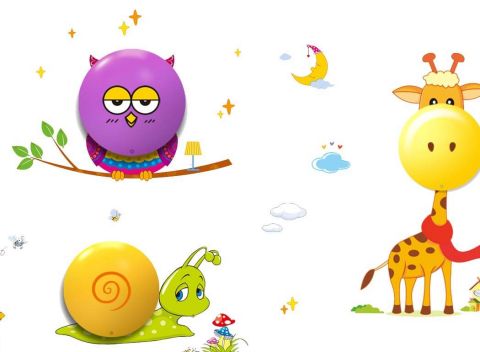 Dotyková LED lampa pre deti v tvare sovičky, žirafy či slimáčika, krásne rozžiari každú detskú izbu.