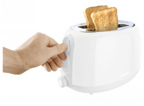 Moderný hriankovač Sencor STS 2700 WH je vhodný pre prípravu silných i tenkých toastov.