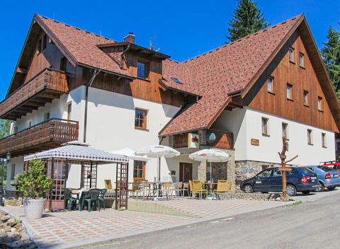 Šumava v komfortnom apartmáne v Penzióne Alpský Dům s polpenziou + dieťa zdarma.