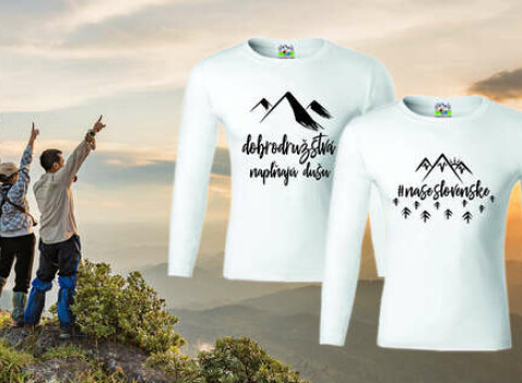 Dámske a pánske tričká so slovenskými vzormi s dlhým rukávom