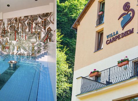 Trenčianske Teplice: Romantická dovolenka vo Ville Carpediem pre dvoch s privátnym wellness.