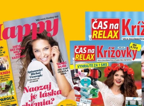 Ročné predplatné časopisu Happy alebo Čas na relax Krížovky, poštovné a balné  v cene.