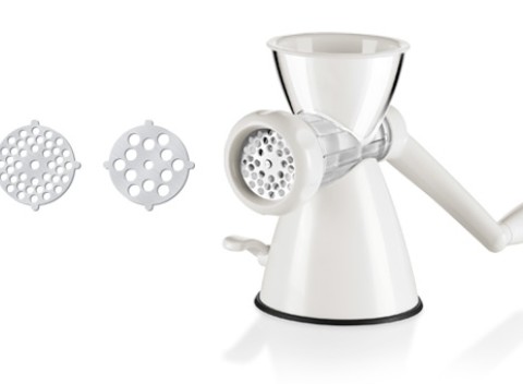 Ručný mlynček na mäso Tescoma HANDY z odolného plastu, rýchle a jednoduché uchytenie.