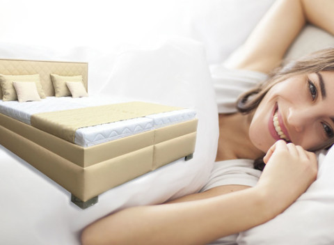 Moderné čalúnené postele s matracom a úložným priestorom od VAŽO nábytok.