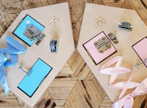 Activity board na rozvoj motoriky pre dievčatá aj chlapcov s písmenom podľa vášho výberu