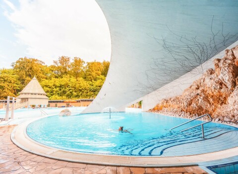 Miskolc pri jaskynných kúpeľoch Miskolctapolca, zámku a zoo: Park Hotel *** s polpenziou + wellness a ihrisko