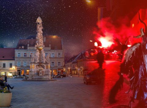 Adventné Rakúsko: 1-dňový zájazd do mestečka Baden s tradičným sprievodom čertov.