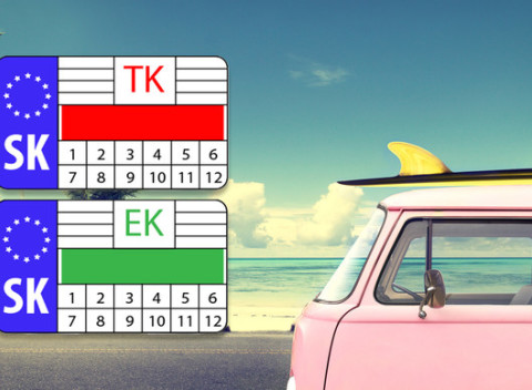 Technická a emisná kontrola osobného vozidla, nákladného vozidla alebo motorky.