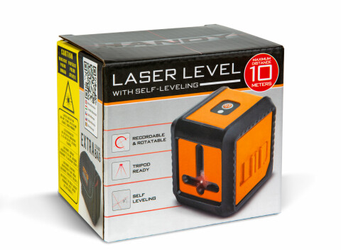 Laserový nivelačný prístrok - mini - 2 x AAA - max 10 m - červený laser