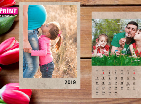 Originálny nástenný kalendár s fotografiami podľa vášho výberu vo formáte A4 alebo A3.