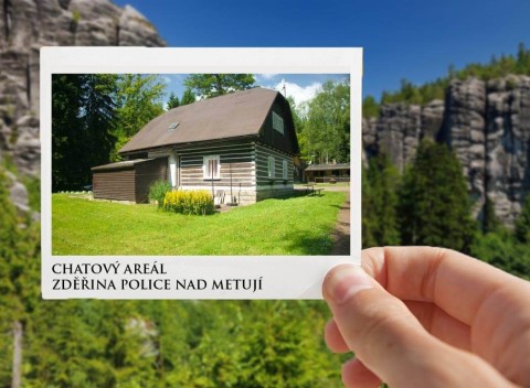 Chatky Zděřina pri Adršpachu v pokojnej prírode s ubytovaním na 3-6 dní pre 2 osoby s polpenziou.