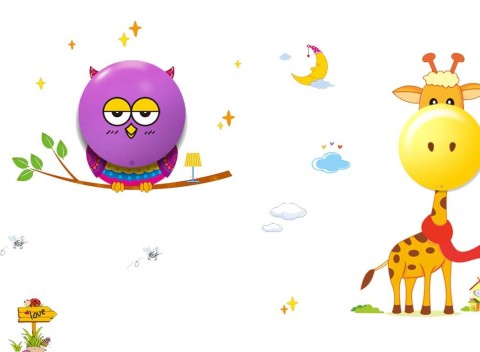 Dotyková LED lampa pre deti v tvare sovičky alebo žirafy - krásne rozžiari každú detskú izbu.