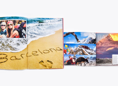 Veľká niťou šitá fotokniha s tvrdými doskami a kvalitnou tlačou v rôznych formátoch.