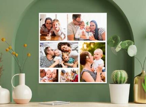 Fotokoláž alebo tablo na ekologickom plátne zo 100 % bavlny v rôznych rozmeroch