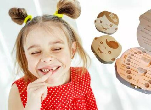 NARODENINY: Drevená krabička na mliečne zúbky so slovenskými nápismi pre dievčatká aj chlapčekov