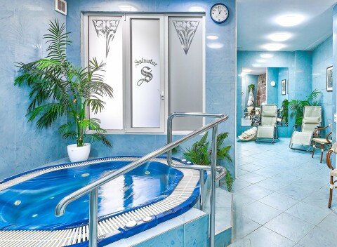 Karlove Vary oproti Mlýnskej kolonáde: Hotel Salvator **** s raňajkami, vstupom do wellness, masážou a drinkom