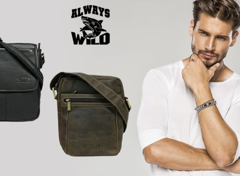 Prehľad, poriadok a štýl! Štýlová pánska taška Always WILD z pravej kože.