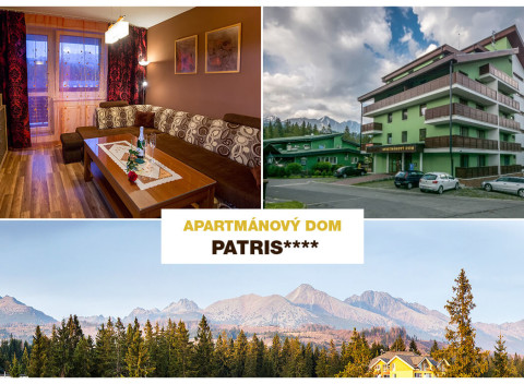 Vysoké Tatry: Pobyt v moderne zariadenom Apartmánovom dome Patris v Tatranskej Štrbe.
