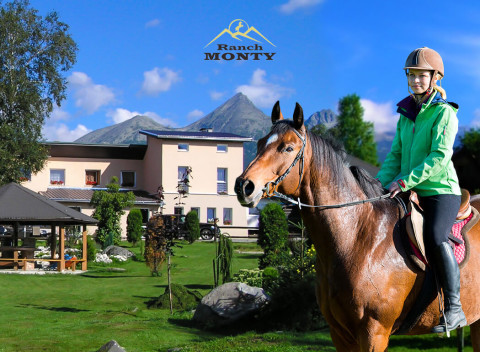 Vysoké Tatry: Dovolenka na 3-5 dní s jazdou na koni v Penzióne Monty Ranch.