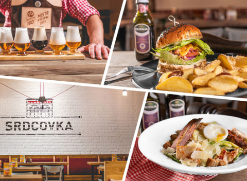 Bravčový chilli burger, šalát s kuracími prsiami či pivná degustácia v reštaurácii Srdcovka Reduta.