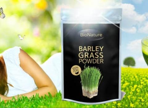 Mladý zelený jačmeň 100% Namiešajte si zdravý osviežujúci nápoj 